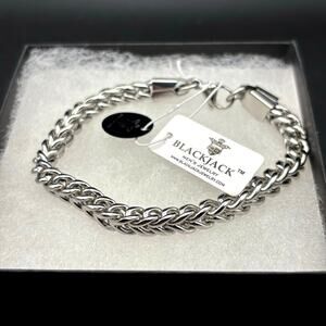 Blackjack BJS48BW Men’s Stainless Steel Rounded Franco Link Bracelet NIBWT